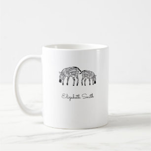 Happy Niedlich Kenya Zebras White Tasse