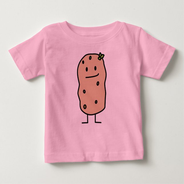 Happy Niedlich Lächeln Kartoffel Baby T-shirt (Vorderseite)