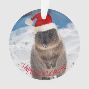 Happy Niedlich Merry Christmas Quokka Beach Austra Ornament