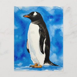Happy Niedlich Pinguin Watercolor Postcard Postkarte