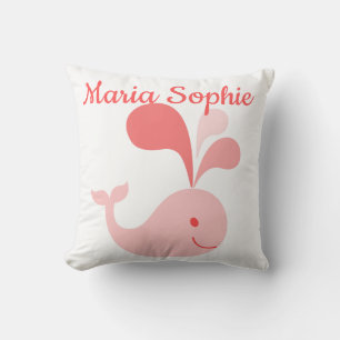Happy Niedlich Pink Whale Kissen