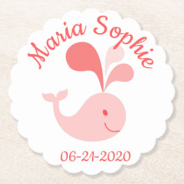 Happy Niedlich Pink Whale Untersetzer