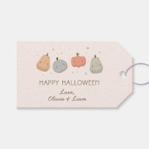 Happy Niedlich Pumpkin Design Custom Gift Tags