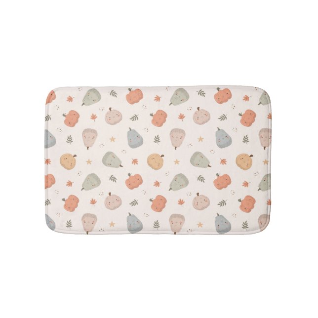 Happy Niedlich Pumpkin Pattern - Bath Mat Badematte (Vorderseite)