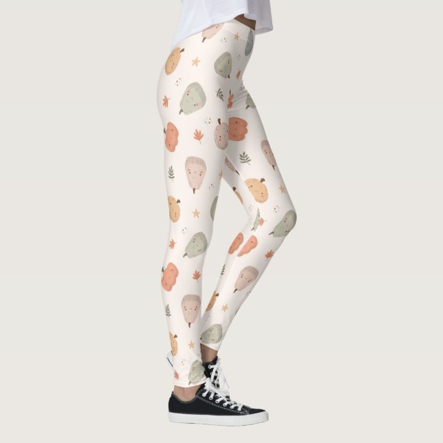 Happy Niedlich Pumpkin Pattern - Leggings (Rechts)