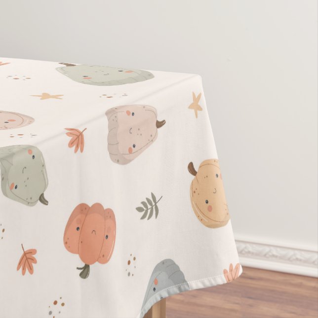 Happy Niedlich Pumpkin Pattern - Tablecloth Tischdecke (Beispiel)