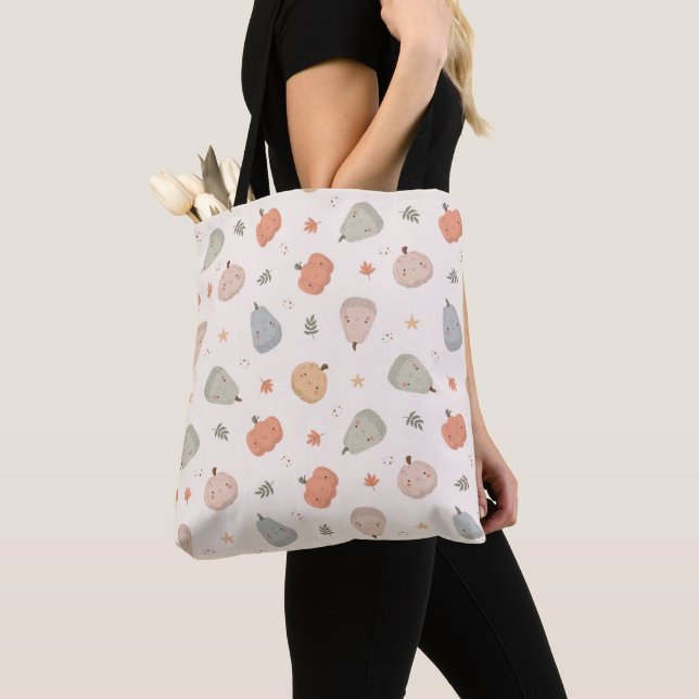 Happy Niedlich Pumpkin Pattern - Tote Bag (Von Nahem)
