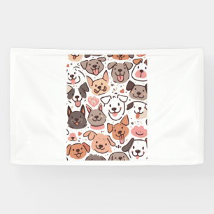 Happy Niedlich Puppies Muster 1 Banner