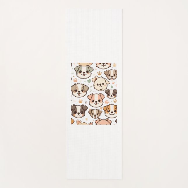 Happy Niedlich Puppies Pattern Yogamatte (Vorderseite)
