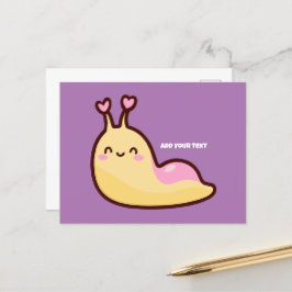 Happy Niedlich Slug Personalisiert Feiertagspostkarte