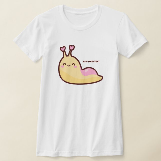 Happy Niedlich Slug Personalisiert T-Shirt (Ablage )