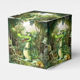Happy Niedlich Wild Crocodile Jungle Trees Schöne Geschenkschachtel