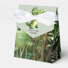 Happy Niedlich Wild Crocodile Jungle Trees Schöne Geschenkschachtel