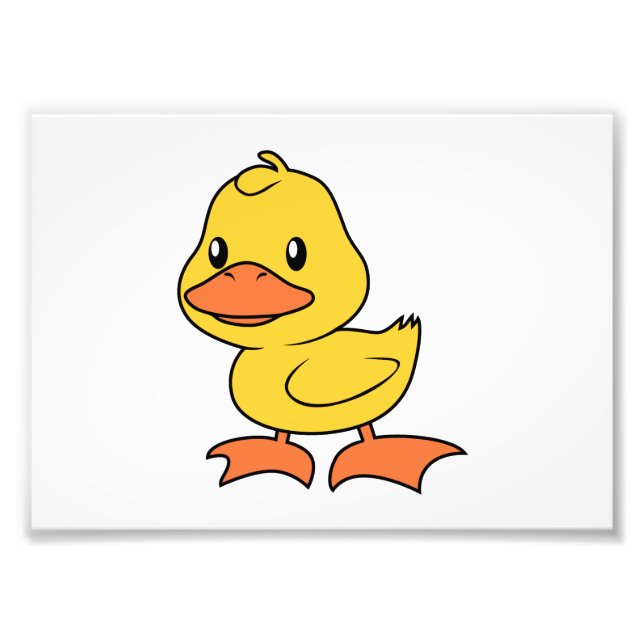 Happy Niedlich Yellow Duckling Fotodruck (Vorne)