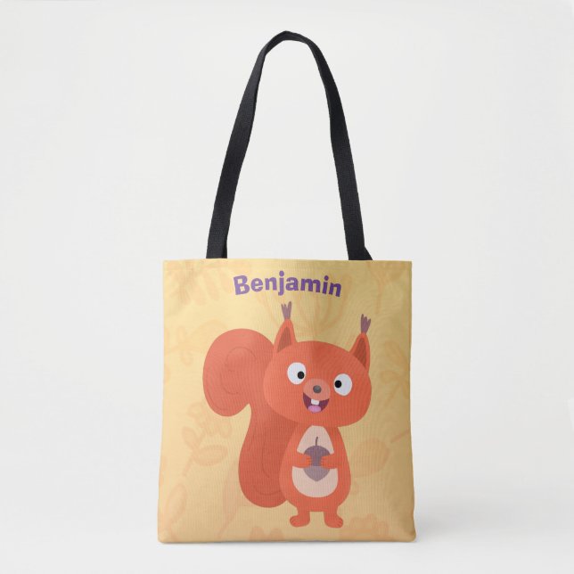 Happy niedliche Red Eichhörnchen Cartoon Illustrat (Vorderseite)