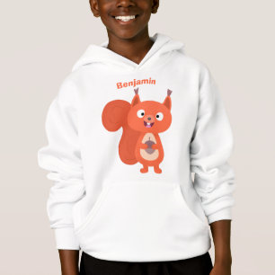 Happy niedliche Red Eichhörnchen Cartoon Illustrat Hoodie