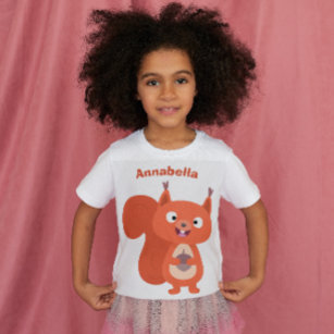 Happy niedliche Red Eichhörnchen Cartoon Illustrat T-Shirt