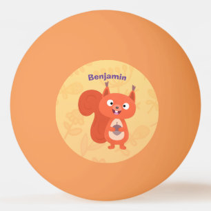 Happy niedliche Red Eichhörnchen Cartoon Illustrat Tischtennisball