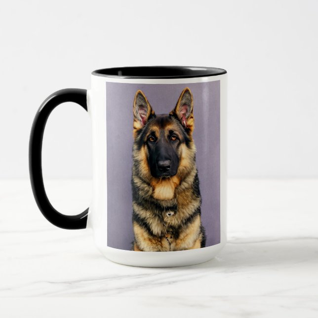 Happy niedlicher Brown German Shepherd Coffee Tasse (Links)