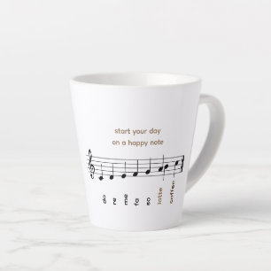 Happy Notes Do Re Mi Latee Musiknote Personalisier Milchtasse