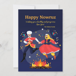Happy Nowruz Flat Holiday Card Feiertagskarte