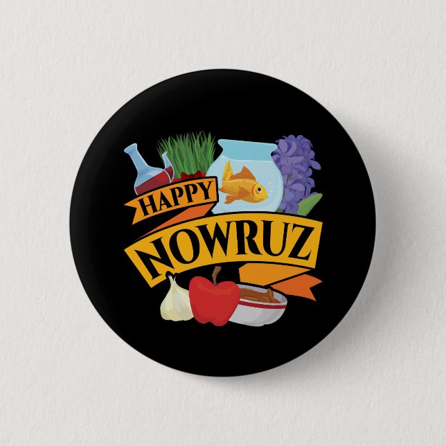 Happy Nowruz Persian New Year Button (Vorderseite)
