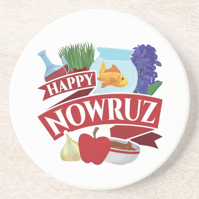 Happy Nowruz Persian New Year Getränkeuntersetzer (Vorne)
