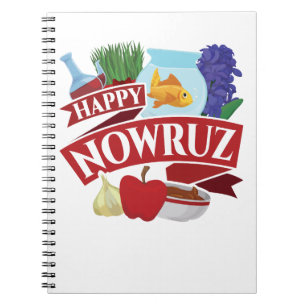 Happy Nowruz Persisches Neujahr Notizblock
