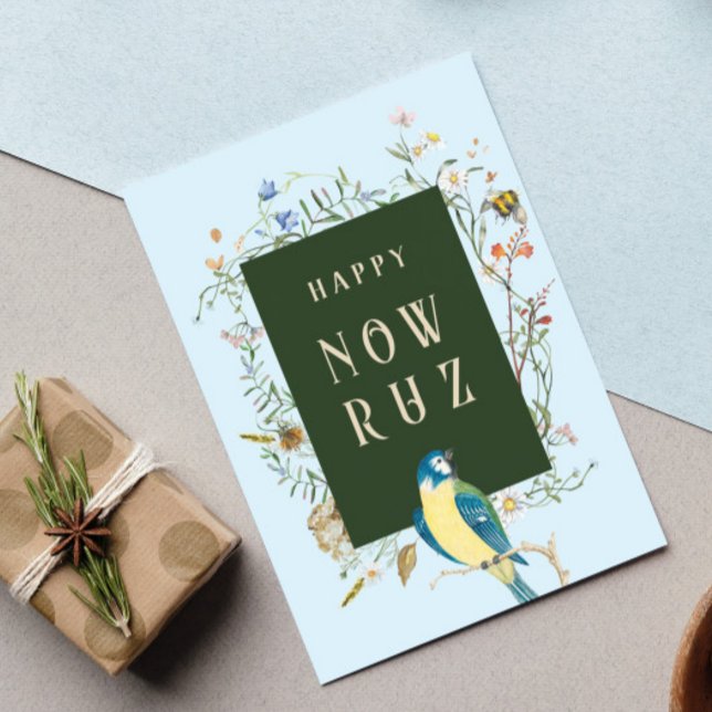 Happy Nowruz Songbird BLANK Postkarte (Von Creator hochgeladen)