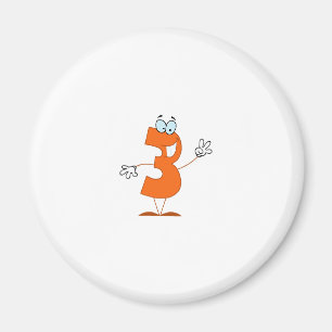 Happy Number 3 Magnet