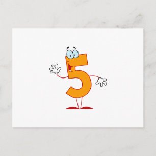Happy Number 5 Postkarte
