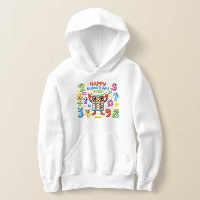 Happy Number Day Cute Maths Hoodie for Kids (Ablage )
