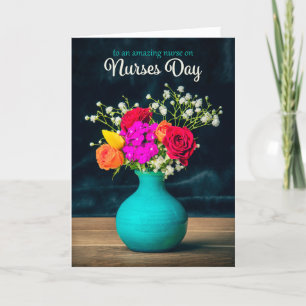 Happy Nurses Day Beautiful Blume Arrangement  Feiertagskarte