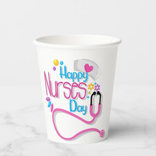 Happy Nurses Day Coffee Tasse Pappbecher (Vorderseite)