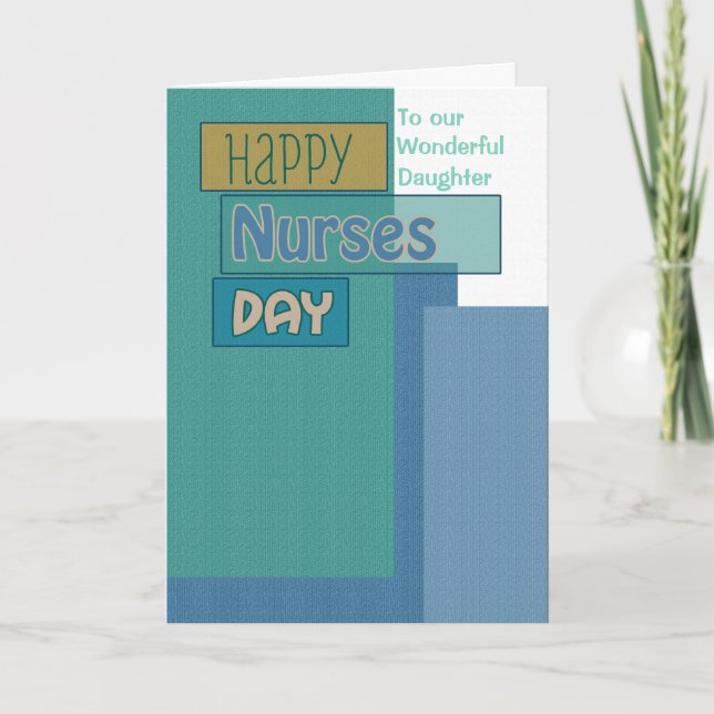 Happy Nurses Day for Daughter oder irgendeine Bezi Karte (Vorderseite)
