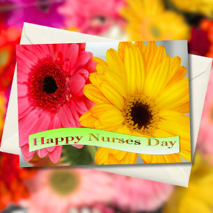 Happy Nurses Day Gerber Daises Karte