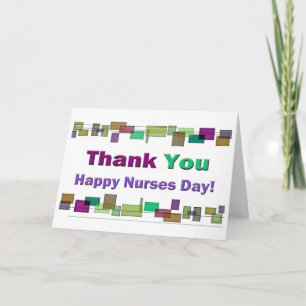Happy Nurses Day Geschenk farbenfrohe Plätze Karte