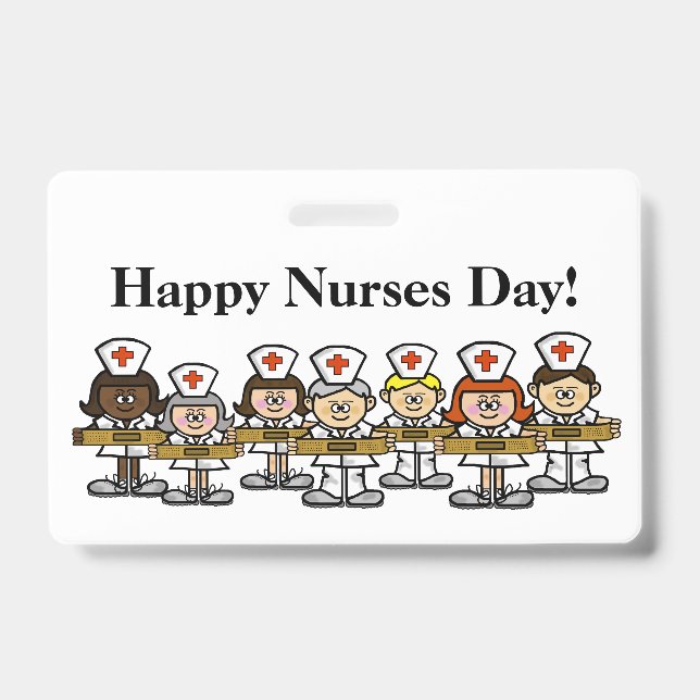 Happy Nurses Day Group Abzeichen Ausweis (Vorderseite)