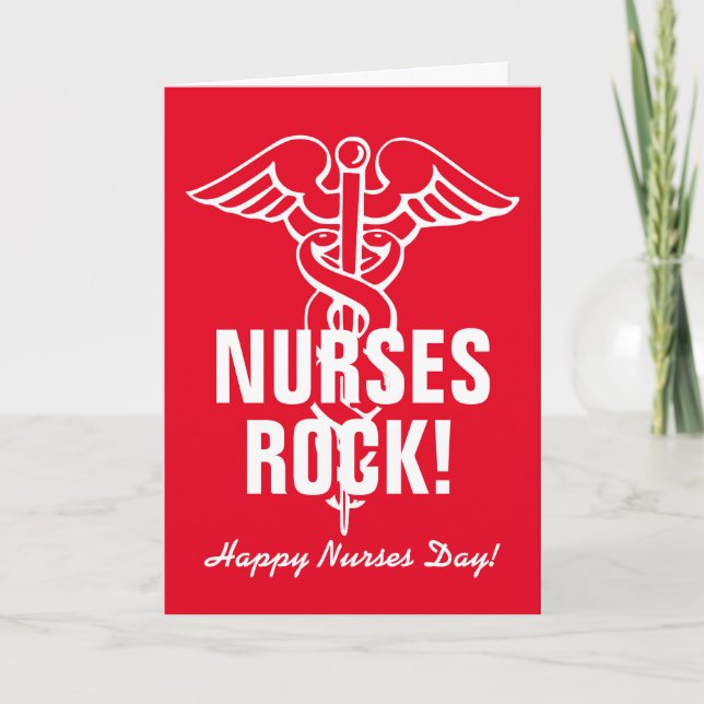 Happy Nurses Day Grußkarte für die Pflegewoche Karte (Vorderseite)