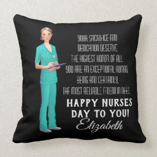 Happy Nurses Day in Dark Backdround Kissen