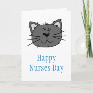 Happy Nurses Day mit Katze für tierärztliche Krank Karte