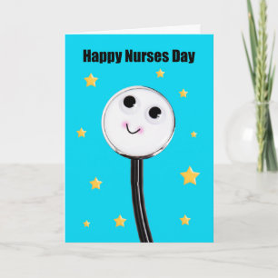 Happy Nurses Day Niedlich Stethoscope with Stars H Feiertagskarte
