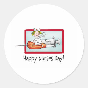 Happy Nurses Day Runder Aufkleber