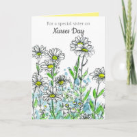 Happy Nurses Day Sister White Daisy Blume