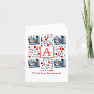 Happy Nurses Tag 4 Foto Collage Cross Monogramm Feiertagskarte