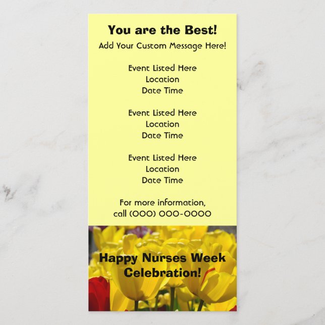 Happy Nurses Week Celebration Event Cards custom (Vorderseite)