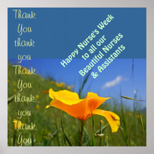 Happy Nurse's Week druckt Krankenpfleger Poster
