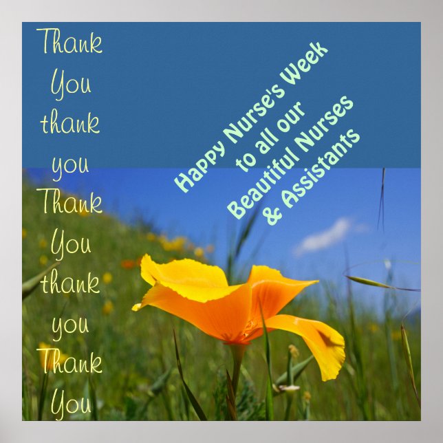 Happy Nurse's Week druckt Krankenpfleger Poster (Vorne)