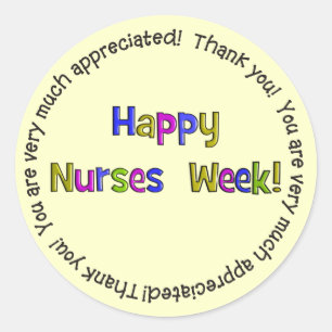 Happy Nurses Week Geschenke Runder Aufkleber