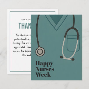 Happy Nurses Week Krankenpflege Vintag Dankeskarte